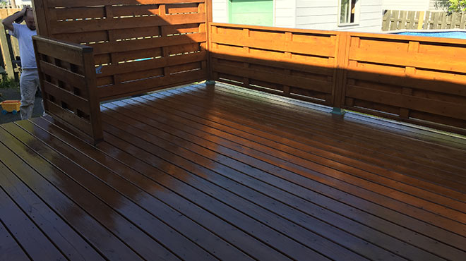 Teinture patio