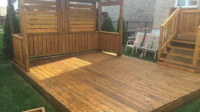 Teinture patio